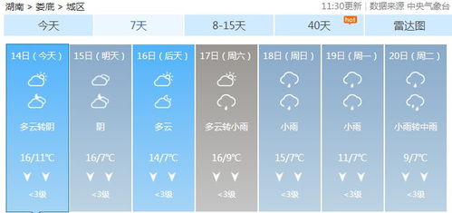 郴州天气预报15天（郴州天气预报15天查询百度）