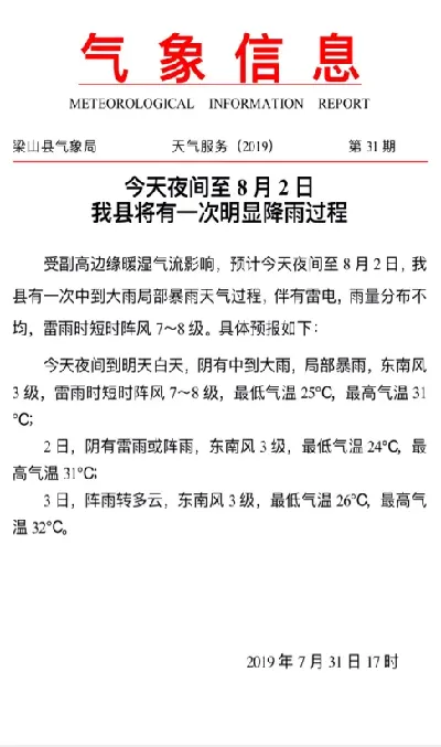 梁山天气预报（梁山县天气预报）