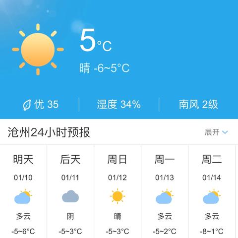 沧州天气预报15天（天津天气预报15天）
