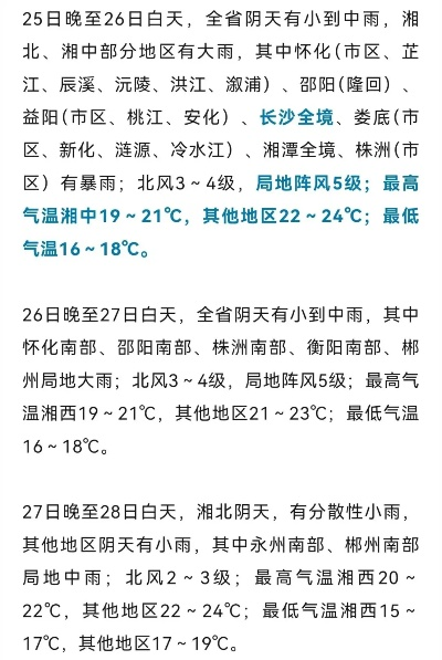 湖南未来三天天气情况（湖南未来三天天气预报）
