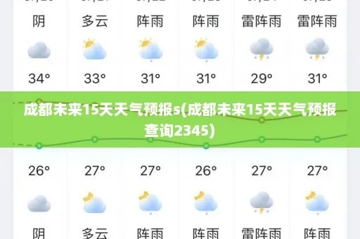 成都天气预报15天天气预报查询（成都天气预报15天天气预报查询最新）